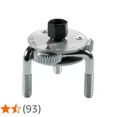 Ölfilter-Schlüssel mit drei Greifarmen und schwarzem Bit-Aufsatz.