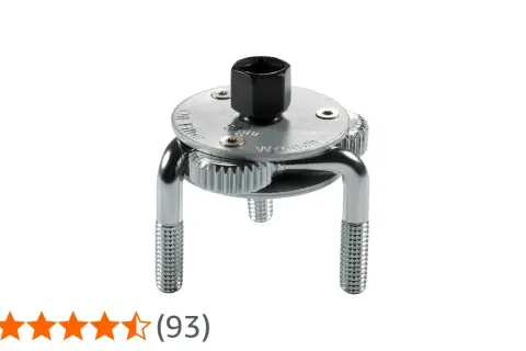 Ölfilter-Schlüssel mit drei Greifarmen und schwarzem Bit-Aufsatz.