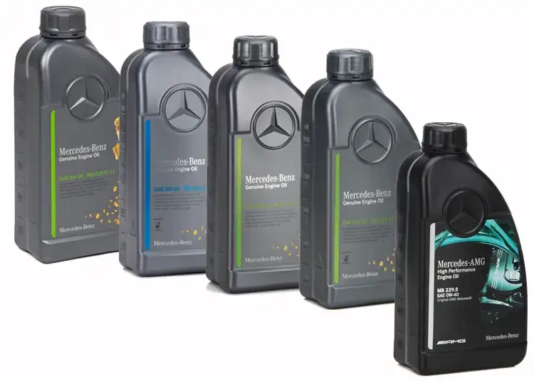 Mercedes Benz Motoröl Freigaben Flaschen
